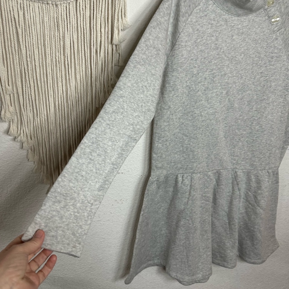 Crewcuts girls Gray Long Sleeve Sweatshirt Dress size 12 - Picture 2 of 7
